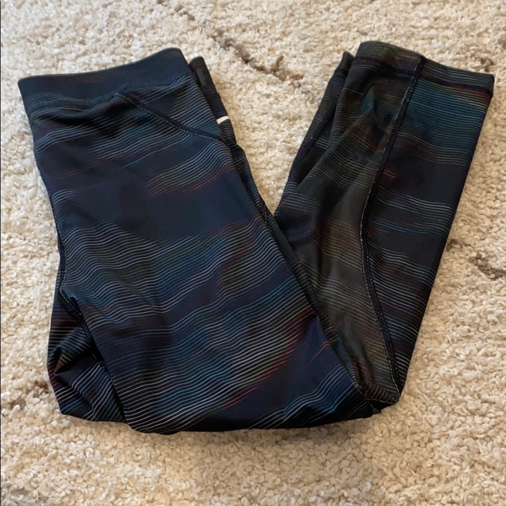 Rainbow striped Nike leggings